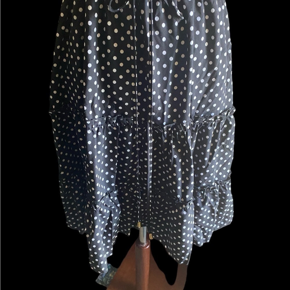 NWT-USTYLE-BLACK WITH WHITE POLKA DOT DRESS-SIZE MEDIUM - Picture 3 of 10